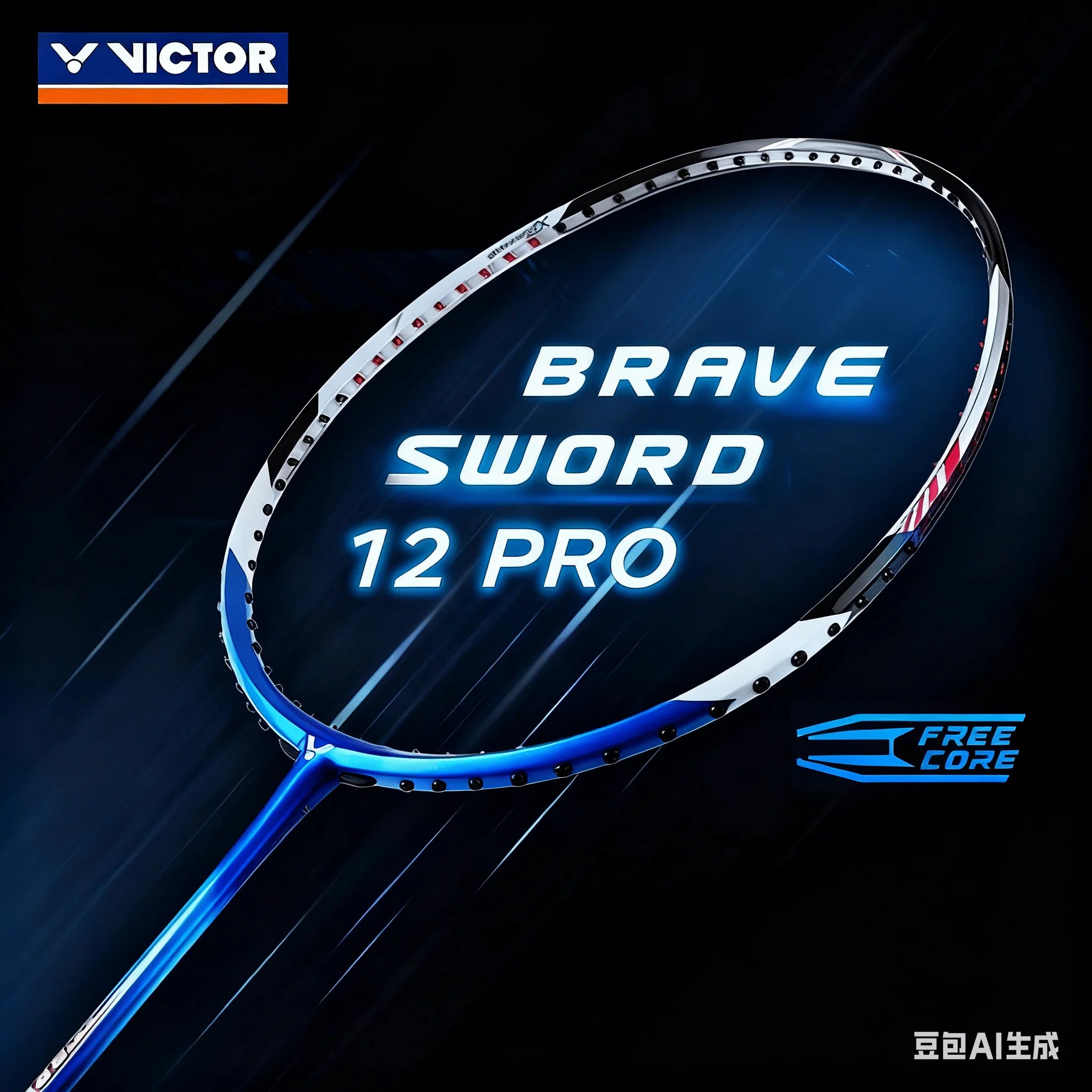 VICTOR BRAVESWORD 12 PRO BADMINTON RACQUET (BRS-12 PRO/B) [UNSTRUNG ...