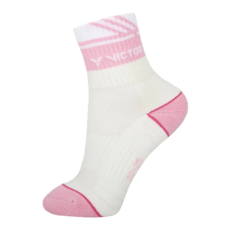 VICTOR SPORTS SOCKS UNISEX SK2023 AI WHITE/PINK