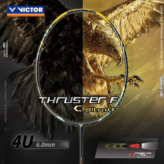 VICTOR THRUSTER F CLAW ULTRA CX (BLACK/GOLD) (TK-F C ULTRA CX) 4UG5 BADMINTON RACQUET [UNSTRUNG]