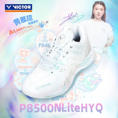 VICTOR P8500NLITE HYQ (AM) BADMINTON SHOES WHITE/QUIET TIDE