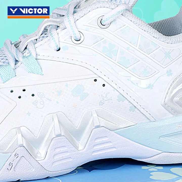 VICTOR P8500NLITE HYQ (AM) BADMINTON SHOES WHITE/QUIET TIDE