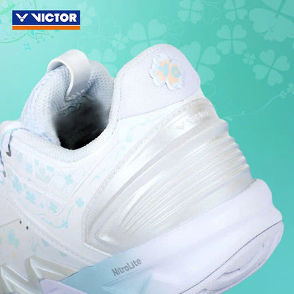 VICTOR P8500NLITE HYQ (AM) BADMINTON SHOES WHITE/QUIET TIDE