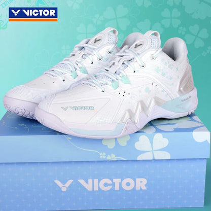 VICTOR P8500NLITE HYQ (AM) BADMINTON SHOES WHITE/QUIET TIDE