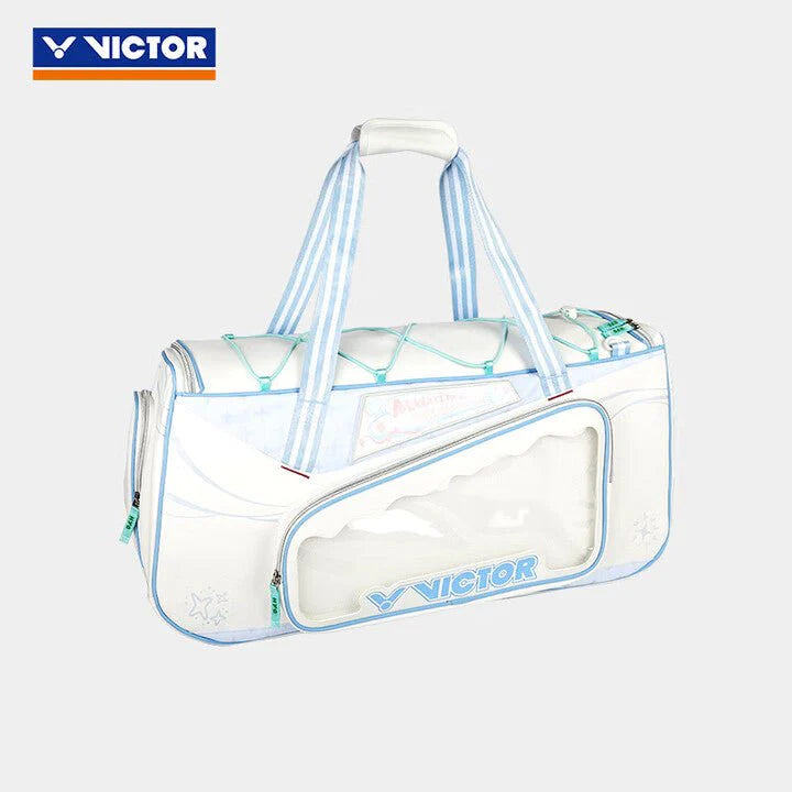 VICTOR X HYQ RECTANGULAR RACQUET BAG (6 PCS) BR5658HYQ - WHITE/BLUE