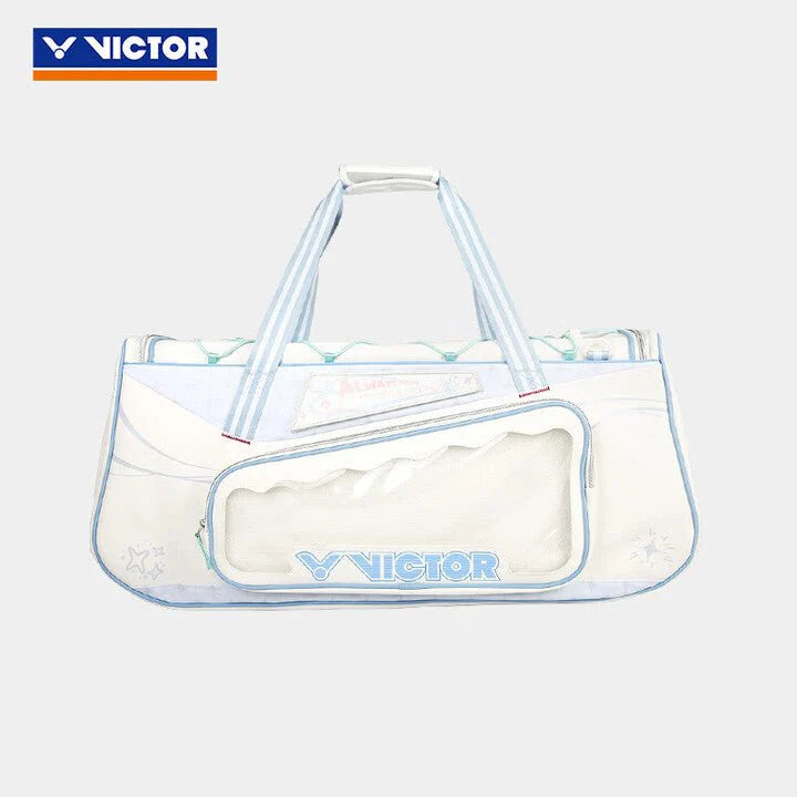 VICTOR X HYQ RECTANGULAR RACQUET BAG (6 PCS) BR5658HYQ - WHITE/BLUE