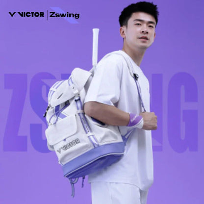 VICTOR X ZSW BACKPACK BR5056ZSW AJ PEARL WHITE/ LILAC PURPLE