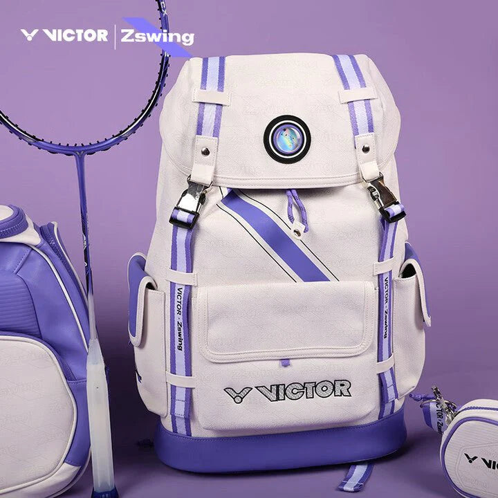 VICTOR X ZSW BACKPACK BR5056ZSW AJ PEARL WHITE/ LILAC PURPLE