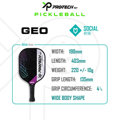 PROTECH PICKLEBALL PADDLE GEO SETS C/W BAG PADDLE-2PC C/W BALLS-4PCS
